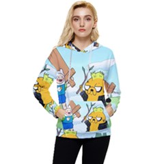 Adventure Time Finn And Jake Cartoon Network Parody Women s Lightweight Drawstring Hoodie by Sarkoni