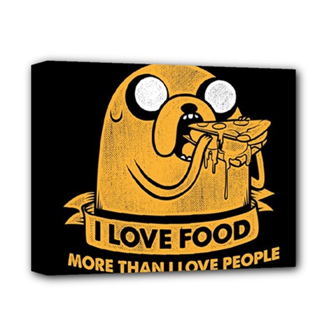 Adventure Time Jake  I Love Food Deluxe Canvas 14  X 11  (stretched) by Sarkoni