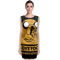 Adventure Time Jake  I Love Food Classic Sleeveless Midi Dress by Sarkoni