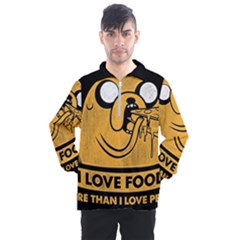 Adventure Time Jake  I Love Food Men s Half Zip Pullover by Sarkoni