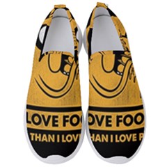 Adventure Time Jake  I Love Food Men s Slip On Sneakers by Sarkoni