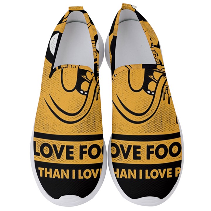 Adventure Time Jake  I Love Food Men s Slip On Sneakers