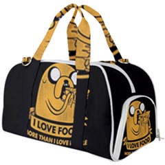 Adventure Time Jake  I Love Food Burner Gym Duffel Bag by Sarkoni