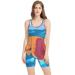 Adventure Time Fish Landscape Women s Wrestling Singlet by Sarkoni