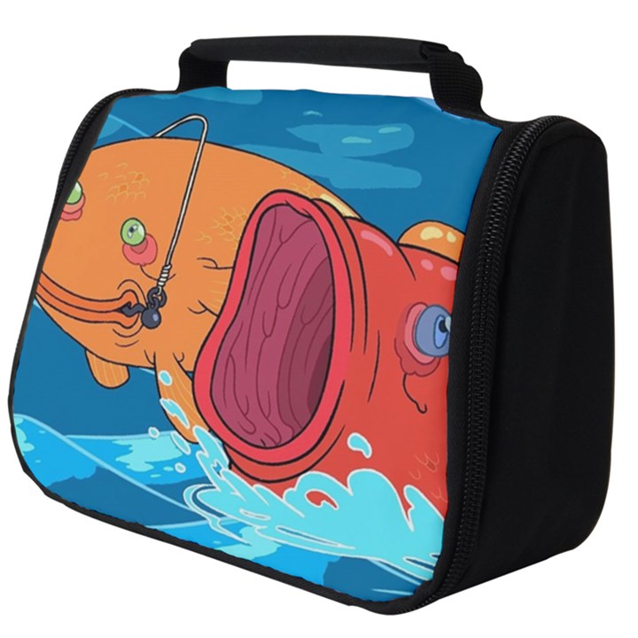 Adventure Time Fish Landscape Full Print Travel Pouch (Big)