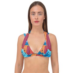 Adventure Time Fish Landscape Double Strap Halter Bikini Top by Sarkoni