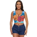 Adventure Time Fish Landscape Women s Sleeveless Wrap Top View1