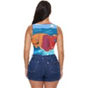 Adventure Time Fish Landscape Women s Sleeveless Wrap Top View4