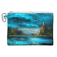 Artistic Fantasy Psychedelic Canvas Cosmetic Bag (xl) by Sarkoni