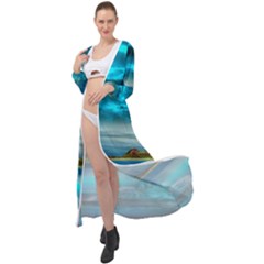 Artistic Fantasy Psychedelic Maxi Chiffon Beach Wrap by Sarkoni