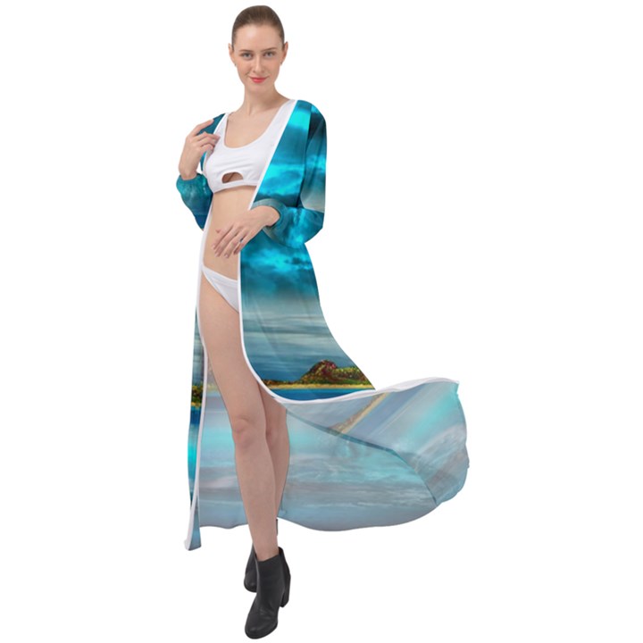 Artistic Fantasy Psychedelic Maxi Chiffon Beach Wrap