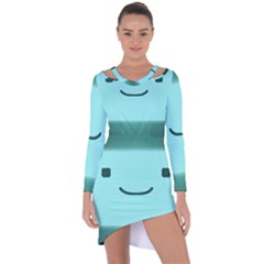 Adventure Time Bmo Asymmetric Cut-out Shift Dress by Sarkoni