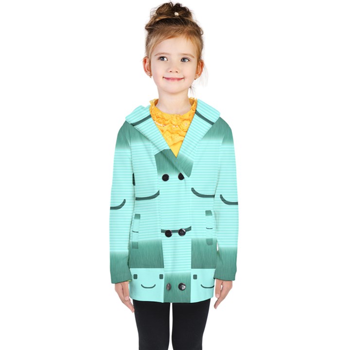 Adventure Time Bmo Kids  Double Breasted Button Coat