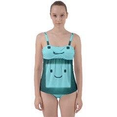 Adventure Time Bmo Twist Front Tankini Set by Sarkoni