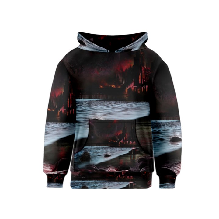 Artistic Creepy Dark Evil Fantasy Halloween Horror Psychedelic Scary Spooky Kids  Pullover Hoodie