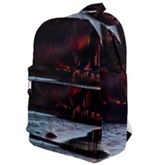 Artistic Creepy Dark Evil Fantasy Halloween Horror Psychedelic Scary Spooky Classic Backpack by Sarkoni