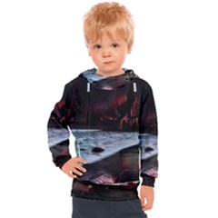 Artistic Creepy Dark Evil Fantasy Halloween Horror Psychedelic Scary Spooky Kids  Hooded Pullover by Sarkoni