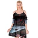 Artistic Creepy Dark Evil Fantasy Halloween Horror Psychedelic Scary Spooky Cutout Spaghetti Strap Chiffon Dress View1