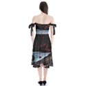 Artistic Creepy Dark Evil Fantasy Halloween Horror Psychedelic Scary Spooky Shoulder Tie Bardot Midi Dress View2