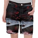 Artistic Creepy Dark Evil Fantasy Halloween Horror Psychedelic Scary Spooky Women s Pocket Shorts View1