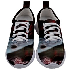 Artistic Creepy Dark Evil Fantasy Halloween Horror Psychedelic Scary Spooky Kids Athletic Shoes by Sarkoni