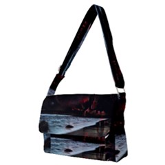 Artistic Creepy Dark Evil Fantasy Halloween Horror Psychedelic Scary Spooky Full Print Messenger Bag (m) by Sarkoni