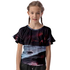 Artistic Creepy Dark Evil Fantasy Halloween Horror Psychedelic Scary Spooky Kids  Cut Out Flutter Sleeves by Sarkoni