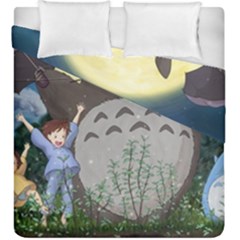 Illustration Anime Cartoon My Neighbor Totoro Duvet Cover Double Side (king Size) by Sarkoni