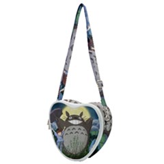 Illustration Anime Cartoon My Neighbor Totoro Heart Shoulder Bag by Sarkoni