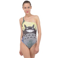 Illustration Anime Cartoon My Neighbor Totoro Classic One Shoulder Swimsuit by Sarkoni