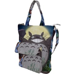 Illustration Anime Cartoon My Neighbor Totoro Shoulder Tote Bag by Sarkoni