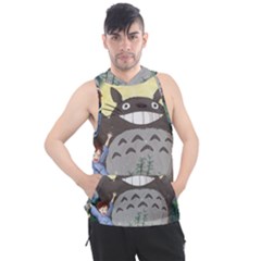 Illustration Anime Cartoon My Neighbor Totoro Men s Sleeveless Hoodie by Sarkoni