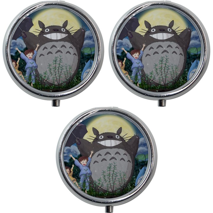 Illustration Anime Cartoon My Neighbor Totoro Mini Round Pill Box (Pack of 3)