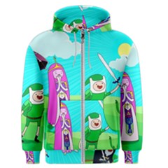 Adventure Time The Legend Of Zelda Parody Men s Zipper Hoodie by Sarkoni