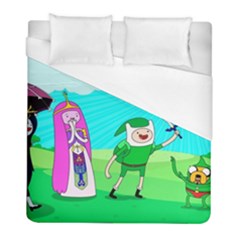 Adventure Time The Legend Of Zelda Parody Duvet Cover (full/ Double Size) by Sarkoni