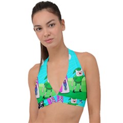 Adventure Time The Legend Of Zelda Parody Halter Plunge Bikini Top by Sarkoni