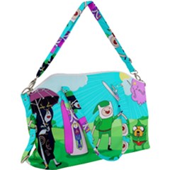 Adventure Time The Legend Of Zelda Parody Canvas Crossbody Bag by Sarkoni