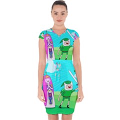 Adventure Time The Legend Of Zelda Parody Capsleeve Drawstring Dress  by Sarkoni