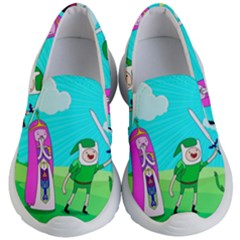 Adventure Time The Legend Of Zelda Parody Kids Lightweight Slip Ons by Sarkoni