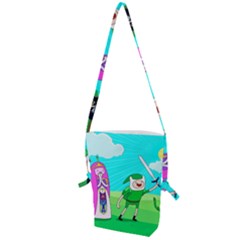 Adventure Time The Legend Of Zelda Parody Folding Shoulder Bag by Sarkoni