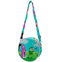 Adventure Time The Legend Of Zelda Parody Crossbody Circle Bag by Sarkoni