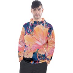 Abstract Art Artistic Bright Colors Contrast Flower Nature Petals Psychedelic Men s Pullover Hoodie by Sarkoni