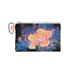 Abstract Art Artistic Bright Colors Contrast Flower Nature Petals Psychedelic Canvas Cosmetic Bag (small) by Sarkoni