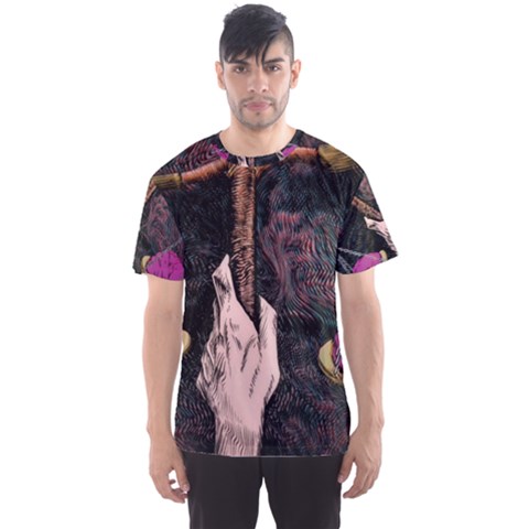 Jujutsu Kaisen Heart Design Heart Psychedelic Anime Hands Men s Sport Mesh T-shirt by Sarkoni