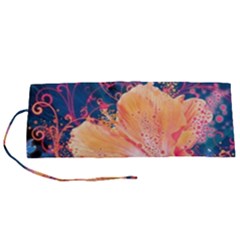 Abstract Art Artistic Bright Colors Contrast Flower Nature Petals Psychedelic Roll Up Canvas Pencil Holder (s) by Sarkoni