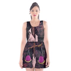 Jujutsu Kaisen Heart Design Heart Psychedelic Anime Hands Scoop Neck Skater Dress