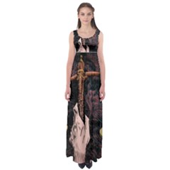 Jujutsu Kaisen Heart Design Heart Psychedelic Anime Hands Empire Waist Maxi Dress by Sarkoni