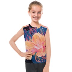 Abstract Art Artistic Bright Colors Contrast Flower Nature Petals Psychedelic Kids  Mesh Tank Top by Sarkoni