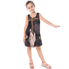 Jujutsu Kaisen Heart Design Heart Psychedelic Anime Hands Kids  Sleeveless Dress