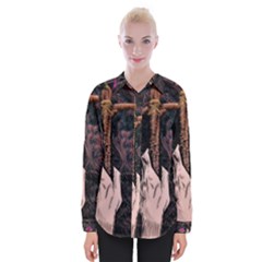 Jujutsu Kaisen Heart Design Heart Psychedelic Anime Hands Womens Long Sleeve Shirt